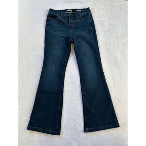 Sofia Jeans Melisa Flare Highrise Dark Wash, Whisker Fading, Size 10